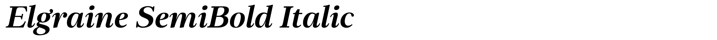 Elgraine SemiBold Italic